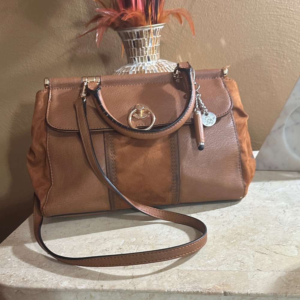 LC Lauren Conrad Tan and Brown Satchel